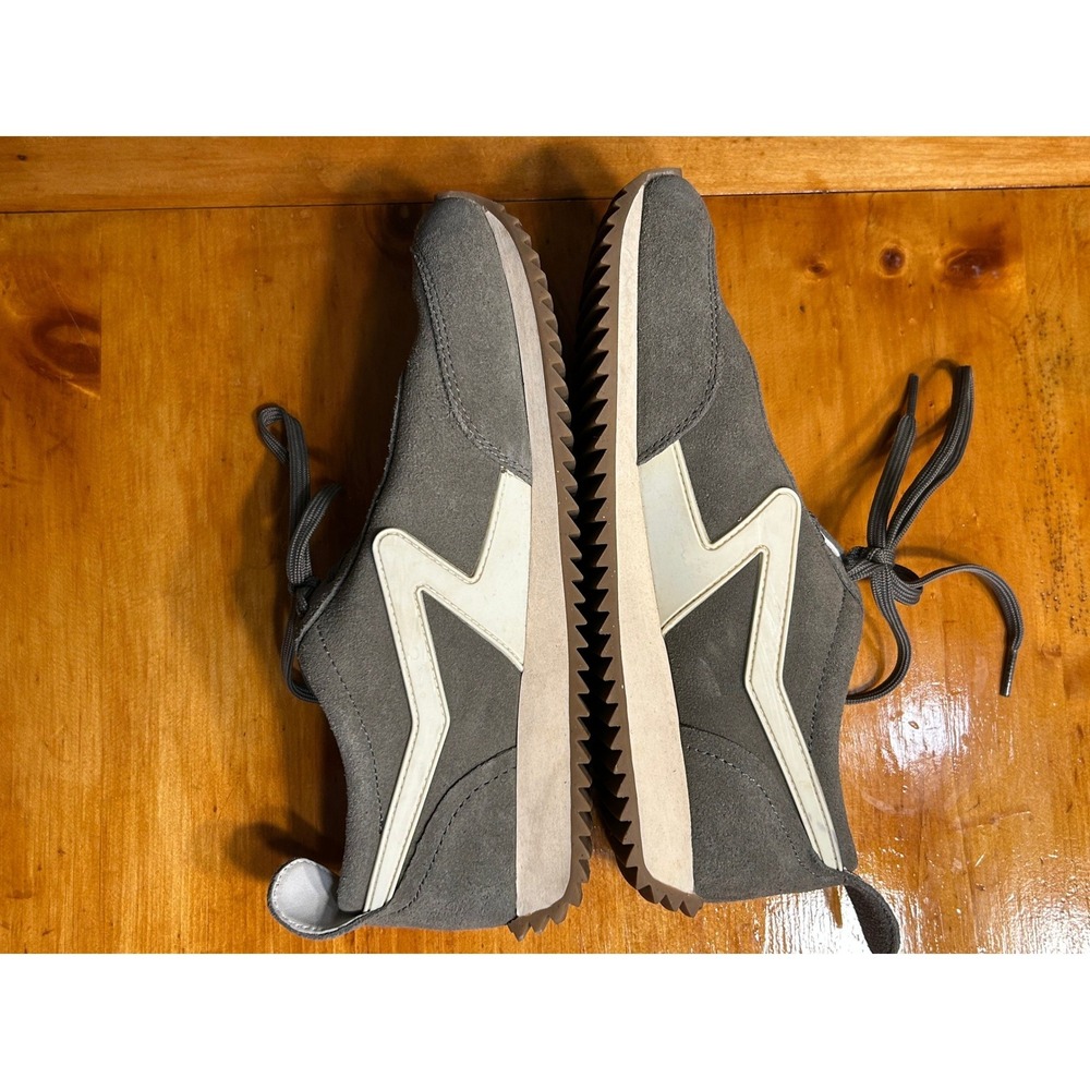 Rag & Bone Retro Runner Suede Sneakers Grey Cream Low Top Lace Up Quiet Luxury - Picture 5 of 16